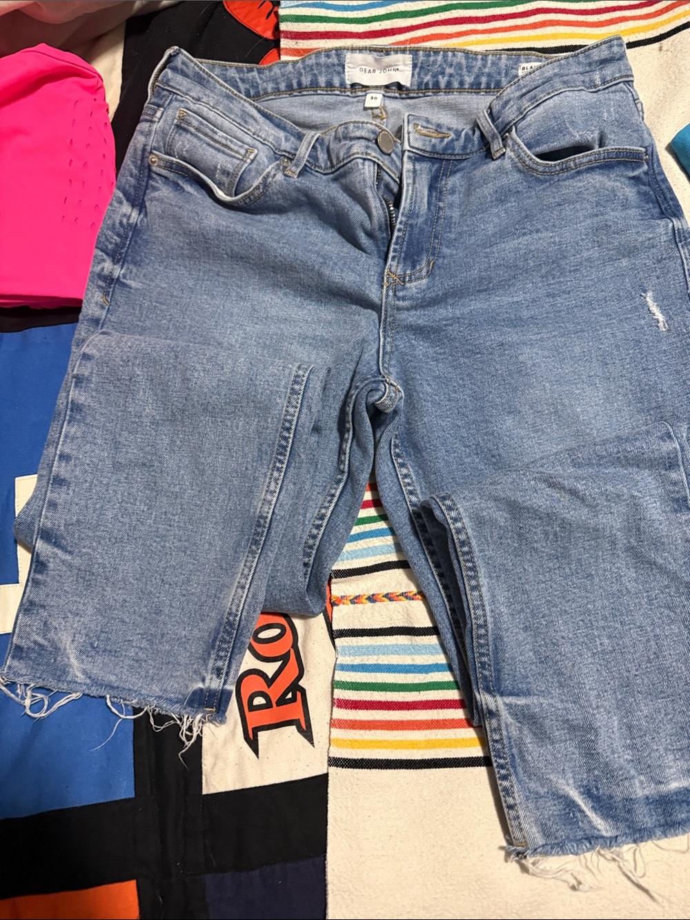 Dear John Light Blue Cut-Off Cropped Jeans